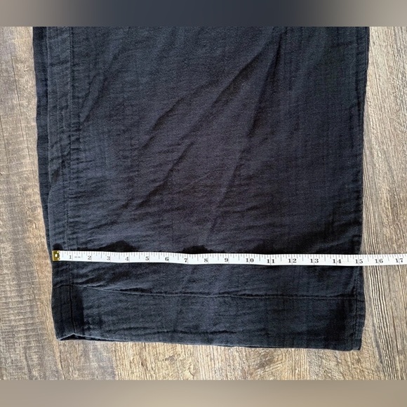 Pact Organic Size XL Washed Charcoal Coastal Cotton Gauze Crop Wide Leg Pant - Picture 8 of 8